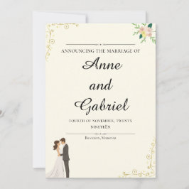 Invitación Romantic Wedding Invitation