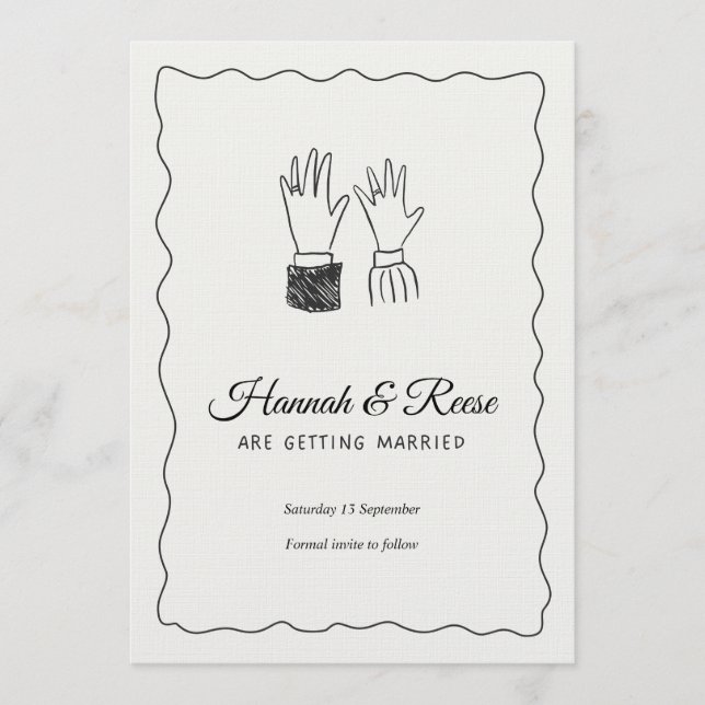 Invitación Romantic Wedding Invitation – Customizable (Anverso)