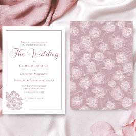 Invitación Romantic White Blush Pink Floral Wedding