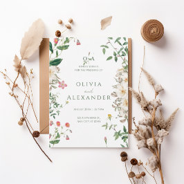 Invitación Romantic Wildflower Botanical Wedding Invitation