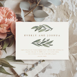Invitación romántica a la boda evergreen