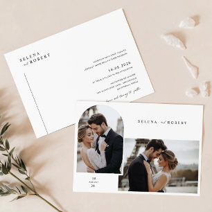 Invitación romántica a la boda fotográfica Minim