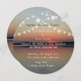 Invitación romántica a la boda romántica en el lag