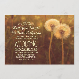 invitación romántica a la boda rústica de pareja d