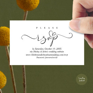 Invitación romántica a matrimonio RSVP, vía sitio 