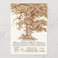 Invitación romántica a una boda rústica