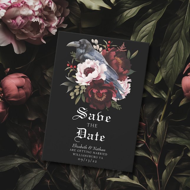 Invitación Romántica avenida de acuarela gótica salva la fech (Subido por el creador)