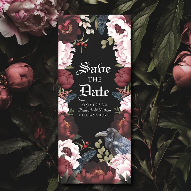 Invitación Romántica avenida de acuarela gótica salva la fech (Subido por el creador)