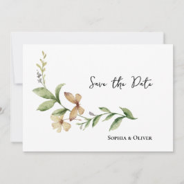 Invitación Romántica boda de flores de campo salva la fecha