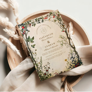 Invitación Romántica Boda de Jardín Silvestre