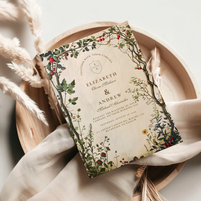 Invitación Romántica Boda de Jardín Silvestre (Subido por el creador)