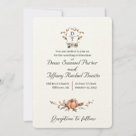 Invitación Romántica boda de otoño