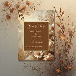 Invitación Romántica boda floral de ensueño salva la fecha