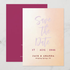 Invitación Romántica boda impresionante acuarela Guardar fech