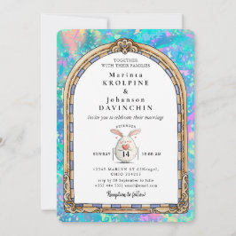 invitación romántica de boda vintage