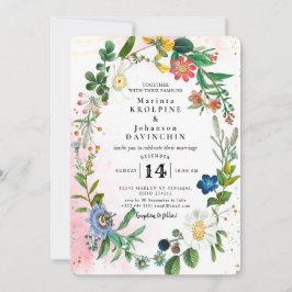 invitación romántica de boda vintage
