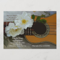 Invitación romántica de la guitarra