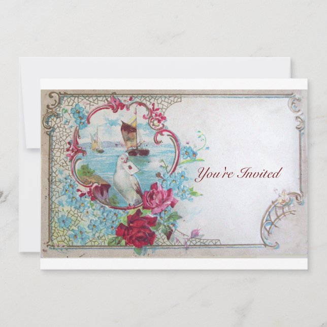 Invitación ROMÁNTICA, Fiesta de Boda Elegante y Sofisticada,  (Anverso)