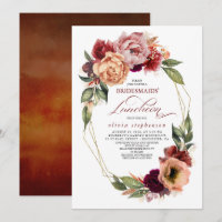 Romántica Floral Earthy Fall Bridesmaids Luncheon