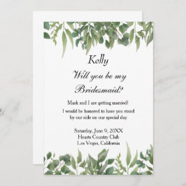 Invitación Romántica hoja verde verde vegetación Foliage Brid