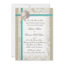 Romántica playa de Burlap y Lace Aqua