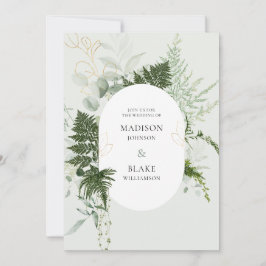 Invitación Romántico Boda de Fern salvaje