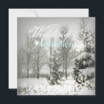 Invitación Romántico bosque de Navidad árboles de invierno Bo<br><div class="desc">Románticos árboles de Navidad Forestal Invitación a la Boda de Invierno,  invitaciones a bodas de Navidades,  boda de invierno,  ahorro de la fecha,  favores de boda de invierno.</div>