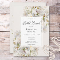 Romántico Brunéi de novia floral blanco y rosado