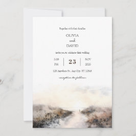 Invitación Romántico Camino de Arena Marítimo Sunset Beach We