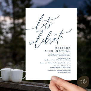 Invitación Romántico celebremos a Fiesta de Elopement Boda