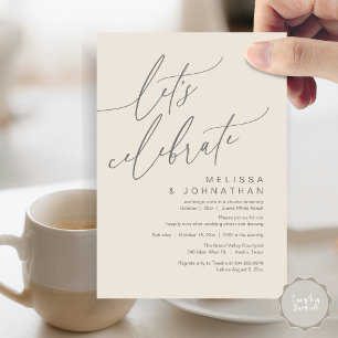 Invitación Romántico celebremos a Fiesta de Elopement Boda