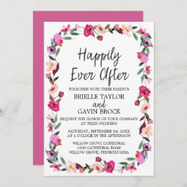 Invitación Romántico cuento de hadas feliz siempre después de