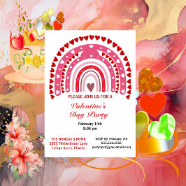 Invitación Romántico Día de San Valentín del arcoiris Fiesta 