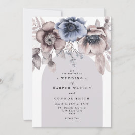 Invitación Romántico elegante Boda floral de invierno con air