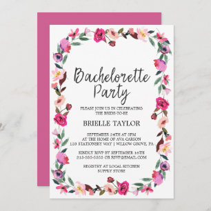 Invitación Romántico Fairytale Wreath Bachelorette