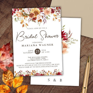 Invitación Romántico festival floral de otoño para despedida