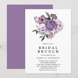 Invitación Romántico Floral Watercolor Primavera Brunch Brida