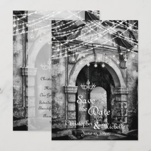 Invitación Romántico Gótico de las luces Bodas de Arco Salven
