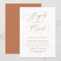 Romántico guión de cobre, boda fuga