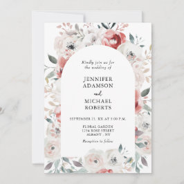 Invitación Romántico Jardín Floral Elegante Boda