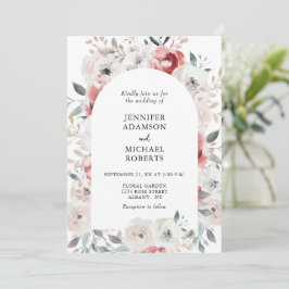 Invitación Romántico Jardín Floral Elegante Boda