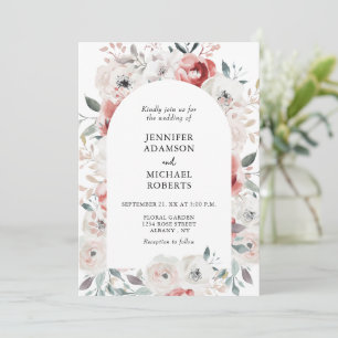 Invitación Romántico Jardín Floral Elegante Boda
