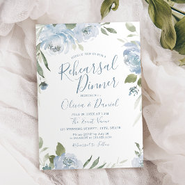 Invitación Romántico jardín polvoriento cena de ensayo floral
