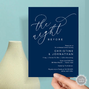 Invitación Romántico La Noche Antes Del Ensayo Del Boda
