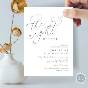 Invitación Romántico La Noche Antes Del Ensayo Del Boda