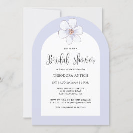Invitación Romántico Lilac Floral Bridal Shower