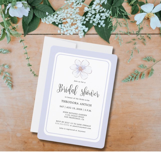 Invitación Romántico Lilac Floral Bridal Shower (Subido por el creador)