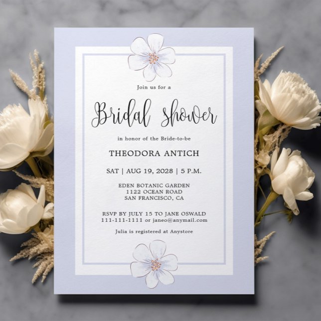 Invitación Romántico Lilac Floral Bridal Shower (Subido por el creador)