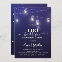 Romántico Mason Jar Light I Do BBQ Engagement Part