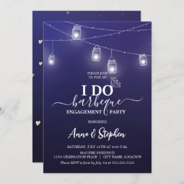 Invitación Romántico Mason Jar Light I Do BBQ Engagement Part
